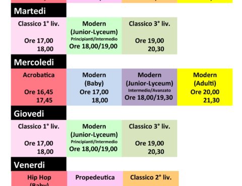 Planning nuovo orari 2017 2018 - Babel